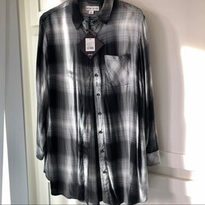 Plaid long sleeve tunic